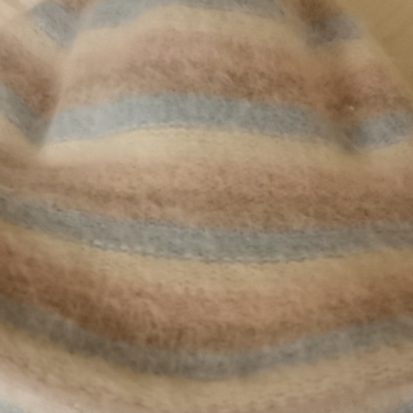 Pastel Striped Angora Bucket Hat - Picture 8 of 13